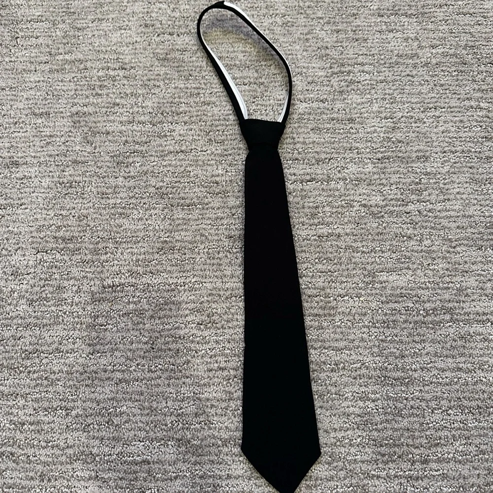 Classic Black Zipper Necktie